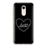 Best heart black: Xiaomi Redmi 5 Transparant Hoesje - thumbnail