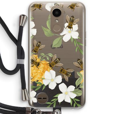 No flowers without bees: LG K10 (2017) Transparant Hoesje met koord