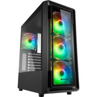 Sharkoon TK4 RGB tower behuizing 4x USB-A | RGB | Tempered Glass