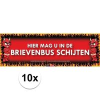 10x Sticky Devil stickers tekst Schijten - thumbnail