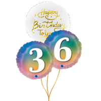 'Stel zelf een verjaardag cijfer ballonnen tros samen voor haar'