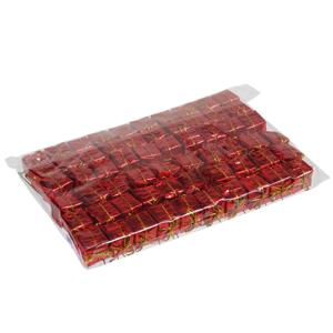 Prikkers 60x - mini cadeautjes - rood - 2,5 cm