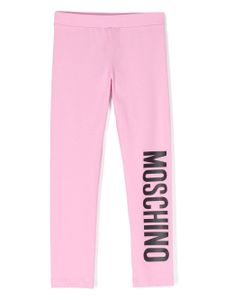 Moschino Kids legging en coton stretch à logo - Rose