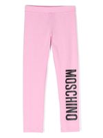 Moschino Kids legging en coton stretch à logo - Rose - thumbnail