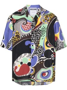 Moschino chemise Cuban à imprimé graphique - Noir