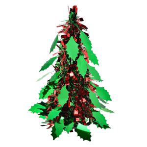 Clayre & Eef Kerstdecoratie Kerstboom Ø 12x25 cm Rood Kunststof Rood