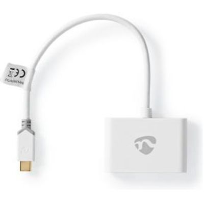 USB-Adapter | USB 3.1 Gen1 | USB Type-C© Male | 2x USB Type A | 1000 Mbps | 0.20 m | Rond | Vergul