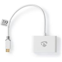 USB-Adapter | USB 3.1 Gen1 | USB Type-C© Male | 2x USB Type A | 1000 Mbps | 0.20 m | Rond | Vergul - thumbnail