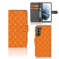 Samsung Galaxy S21 FE Telefoon Hoesje Batik Oranje