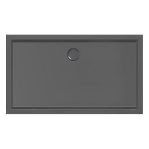 Xenz Mariana Plus rechthoekige douchebak acryl 120x70cm zwart mat