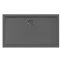 Xenz Mariana Plus rechthoekige douchebak acryl 120x75cm zwart mat