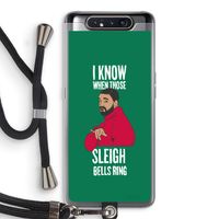 Sleigh Bells Ring: Samsung Galaxy A80 Transparant Hoesje met koord