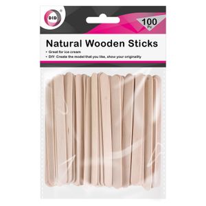 100x stuks Hobby knutsel ijslolly houtjes naturel 11 cm   -