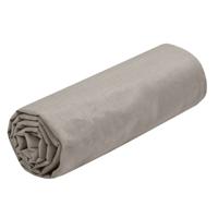 Hoeslaken Eden - 1-persoons - 90 x 190 cm - taupe - hotelkwaliteit - katoen - 30 cm matrasdikte