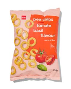 HEMA Spliterwtenchips Met Tomaat- En Basilicumsmaak 100gram