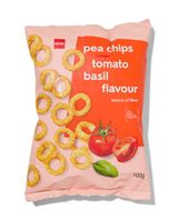 HEMA Spliterwtenchips Met Tomaat- En Basilicumsmaak 100gram - thumbnail