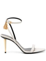 TOM FORD Padlock 85mm leather sandals - Blanc