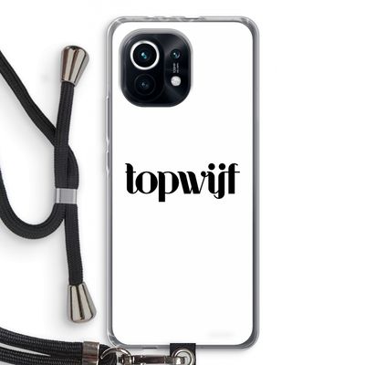 Topwijf Wit: Xiaomi Mi 11 Transparant Hoesje met koord