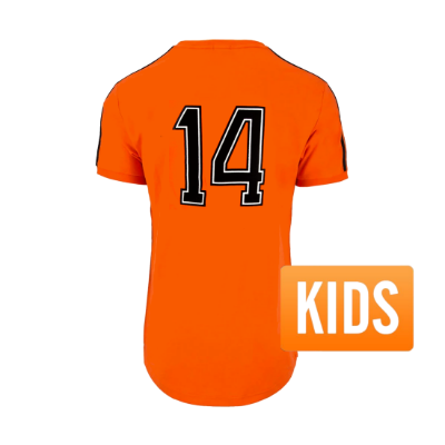 Cruyff - Holland Retro Shirt WK 1974 + Nummer 14 - Kinderen