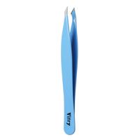 Vitry Face Care Coloured Tweezers ''Yatagan'' Pincet Ref.1029YC Blue 1Stuks Vitry Face Care Coloured Tweezers ''Yatagan'' Pincet Ref.1029YC Blue 1Stuks