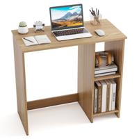 Kleine Bureau met 2 Vakken Computerbureau Kantoortafel Pc-tafel 80 x 40 x 74 cm Natuur Kleine Bureau met 2 Vakken Computerbureau Kantoortafel Pc-tafel 80 x 40 x 74 cm Natuur