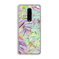 Tropical Palms Blue: OnePlus 8 Transparant Hoesje
