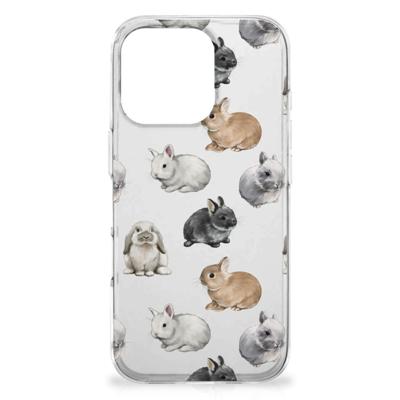 TPU Hoesje voor iPhone 16 Pro Konijntjes