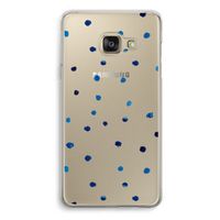 Blauwe stippen: Samsung A3 (2017) Transparant Hoesje