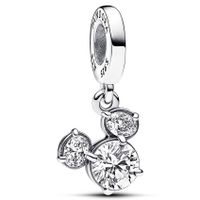 Pandora 793031C01 Hangbedel Disney Mickey Mouse Sparkling Head Silhouette zilver-zirconia wit - thumbnail