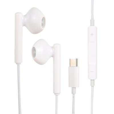 USB-C / Type-C Interface Stereo muziek Earphone(White)