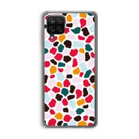 Colored Giraffe: Samsung Galaxy A12 Transparant Hoesje