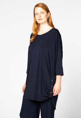 Yoek Tunic side puckering | Blauw | Maat 50/52