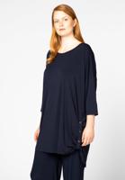 Yoek Tunic side puckering | Blauw | Maat 42/44