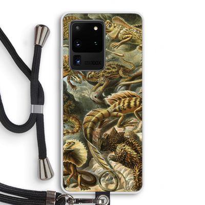 Haeckel Lacertilia: Samsung Galaxy S20 Ultra Transparant Hoesje met koord