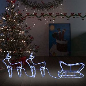 VidaXL Buitenkerstversiering rendier en slee 576 led&apos;s