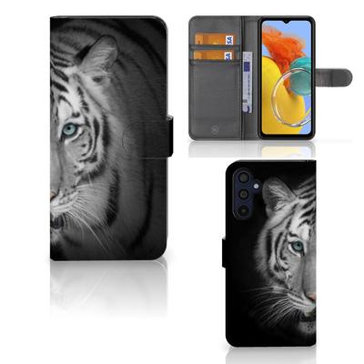 Samsung Galaxy M14 | Telefoonhoesje | Met pasjeshouder | Tijger