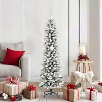 Kunstkerstboom met 150 LED Wit 150 cm PVC en Metaal en Plastic