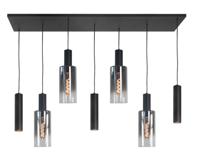 Highlight HanglampPerugia zwart - 4x E27 - 3x GU10 - H5701.18