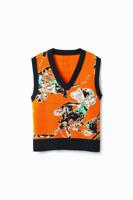 Maitrepierre knit mantis gilet - ORANGE - S - thumbnail