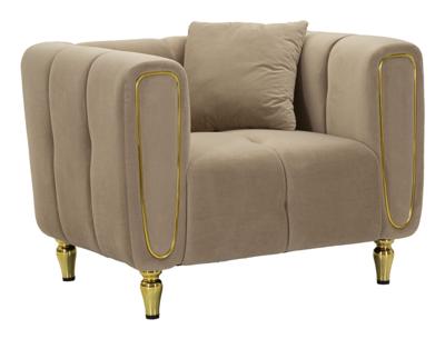 FAUTEUIL ALMA GRIJS MET KUSSEN CM 97X81X71