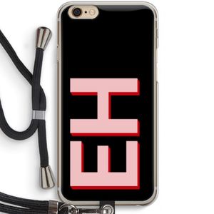 Monogram: iPhone 6 / 6S Transparant Hoesje met koord