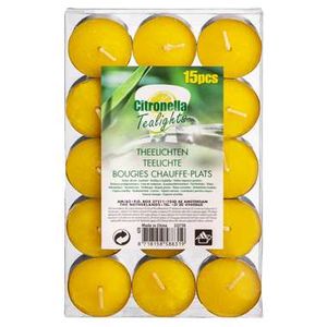 Theelichtjes - 15 stuks Citronella - Leen Bakker