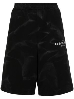 44 LABEL GROUP short à effet délavé - Noir