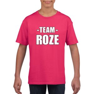 Sportdag team roze shirt kinderen M (134-140)  -