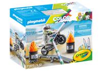 PLAYMOBIL Color - Motorcrossmotor constructiespeelgoed 71377