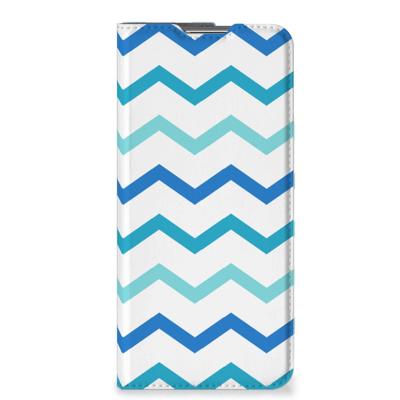 OPPO Find X5 Pro | Hoesje met Magneet | Zigzag Blauw
