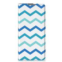 OPPO Find X5 Pro | Hoesje met Magneet | Zigzag Blauw