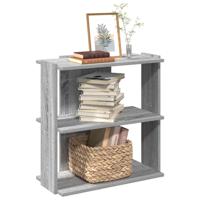 Boekenkast 3-laags 60x30x60 cm bewerkt hout grijs sonoma eiken
