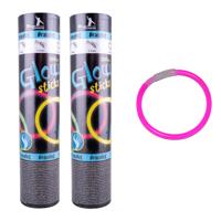 Roze neon glow in the dark armbandjes 200x stuks