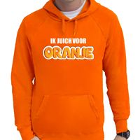 Oranje hoodie Holland / Nederland supporter ik juich voor oranje EK/ WK voor heren - thumbnail